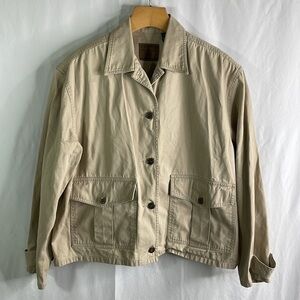 Vintage 90s Lizwear Liz Claiborne khaki jacket